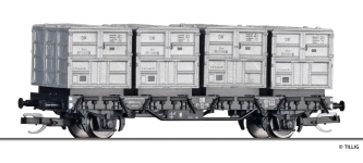 Tillig 14913 - TT - Behältertragwagen Haus zu Haus, DR, Ep. III